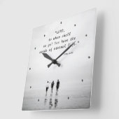 ヨハネ6:68主よ、わたしたちは誰に行こうか。聖書の聖句 スクエア壁時計 (傾斜)