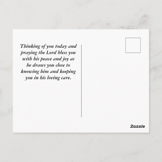 ヨハネ7:37わたしに対し来て渇いている者は ポストカード (裏面)