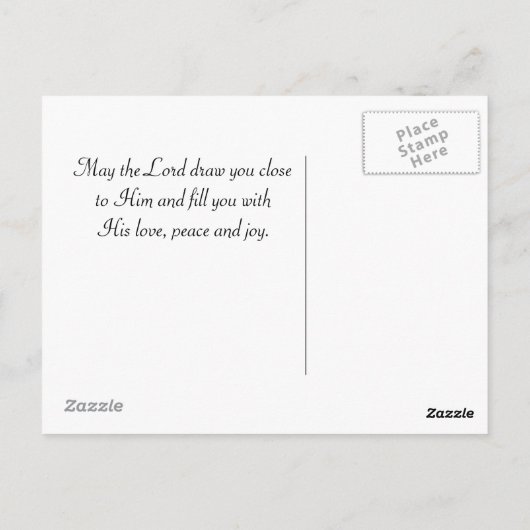 ヨハネ7:37わたしに渇いた者来は、聖書 ポストカード (裏面)