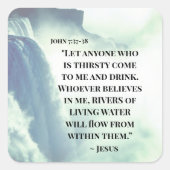 ヨハネ7:37わたしに渇いている来者は誰でも～イエス スクエアシール (正面)