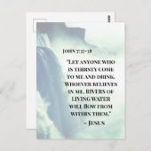 ヨハネ7:37わたしに渇いている来者は誰でも~イエス ポストカード (正面/裏面)