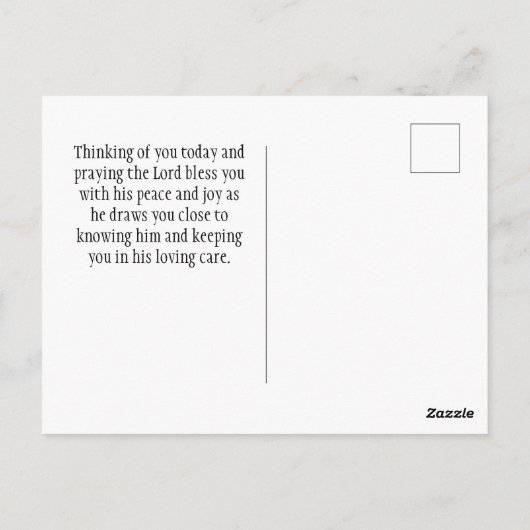 ヨハネ7:37わたしに渇いている来者は誰でも～イエス ポストカード (裏面)