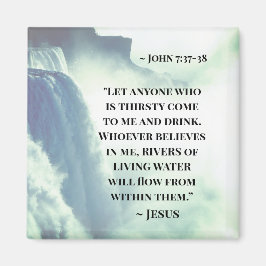 ヨハネ7:37 「わたしに渇いている来者」イエス マグネット