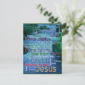 ヨハネ7:37-41急ぎ流れ ポストカード (スタンド正面)