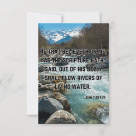 ヨハネ7:38 KJV聖書聖なる書物、 経典Pic Greeting カード