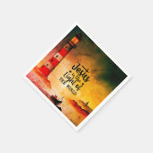 ヨハネ8イエスは世界灯台の光である スタンダードカクテルナプキン (角)