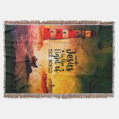 ヨハネ8イエスは世界灯台の光である スローブランケット (正面)