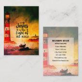 ヨハネ8イエスは世界灯台の光である 名刺 (正面/裏面)