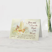 ヨハネ8:12イエスは言われた、「わたしは世の光である カード (正面)