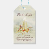 ヨハネ8:12イエスは言われた、「わたしは世の光である ギフトタグ (正面)