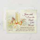 ヨハネ8:12イエスは言われた、「わたしは世の光である ポストカード (正面/裏面)