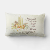 ヨハネ8:12イエスは言われた、「わたしは世の光である ランバークッション (裏面)