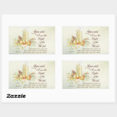 ヨハネ8:12イエスは言われた、「わたしは世の光である 長方形シール (シート)