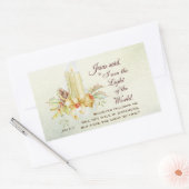 ヨハネ8:12イエスは言われた、「わたしは世の光である 長方形シール (封筒)