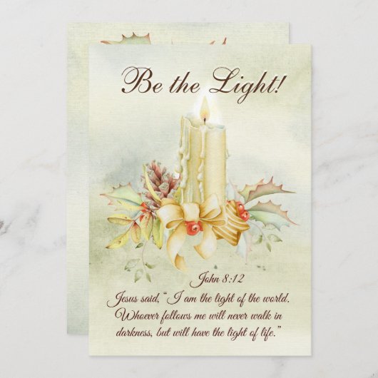 ヨハネ8:12イエスは言われた、「わたしは光の平板である (正面/裏面)