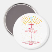 ヨハネ8 12イエス・バイブル聖句 マグネット (正面/裏面)