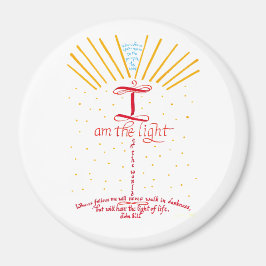 ヨハネ8 12イエス・バイブル聖句 マグネット