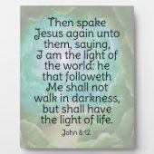 ヨハネ8:12 フォトプラーク (正面)