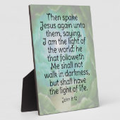 ヨハネ8:12 フォトプラーク (側面)