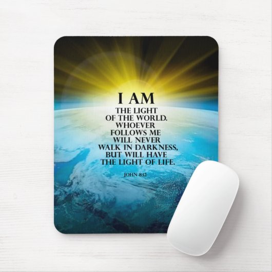 ヨハネ8:12 マウスパッド (マウス)