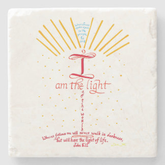 ヨハネ8 12 Jesus I Am The Light Bible Verse ストーンコースター
