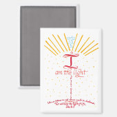 ヨハネ8 12 Jesus I Am The Light Bible Verse マグネット (正面/裏面)