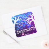 ヨハネ8:32キリスト教の聖書の聖なる書物、 経典シール スクエアシール (封筒)