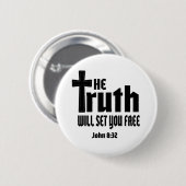 ヨハネ8-32真理があなたを自由にする 缶バッジ (正面&裏面)