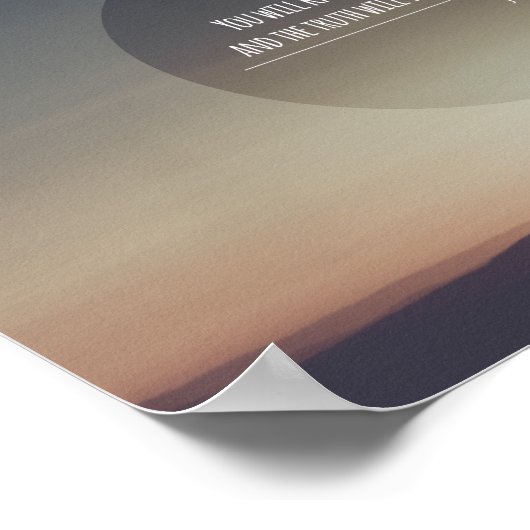 ヨハネ8:32節のポスター ポスター (角)