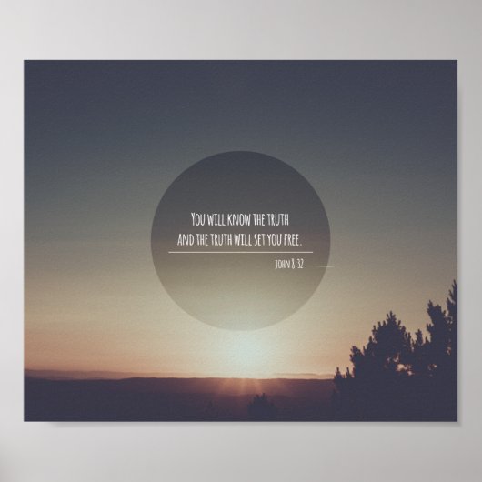 ヨハネ8:32節のポスター ポスター (正面)