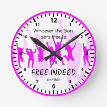 ヨハネ8:36 もし|息子があなたを設定 |確かにピンク色