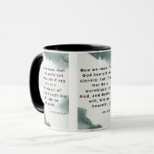 ヨハネ9:31 KJV聖書の詩Pic 2-Tone Mug マグカップ (正面左)