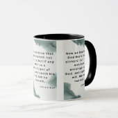 ヨハネ9:31 KJV聖書の詩Pic 2-Tone Mug マグカップ (正面右)