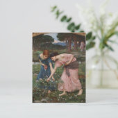 ヨハネ・ウォーターハウス – Ye Mayの間にバラの芽を収集 ポストカード (スタンド正面)