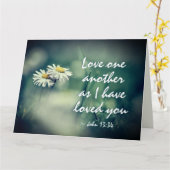 ヨハネ 13:34 互いに愛しなさい。わたしがあなたたちを愛したように カード (黄色い花)
