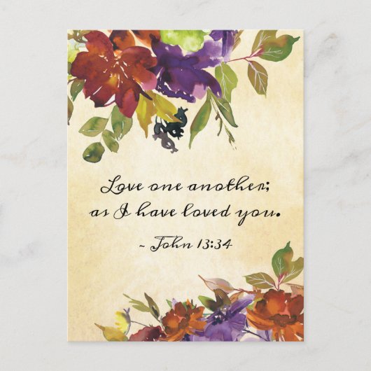 ヨハネ 13:34 互いに愛し合いなさい。わたしがあなたたちを愛したように ポストカード (正面)