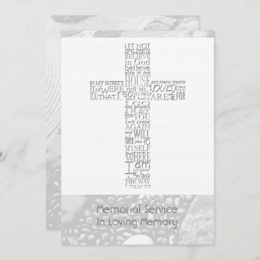 ヨハネ 14章 追悼式 3 招待状 (正面/裏面)