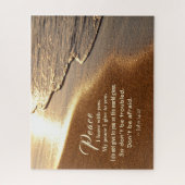 ヨハネ 14:27 イエスの言葉、"あなた方に平和を残します。" ジグソーパズル (縦)