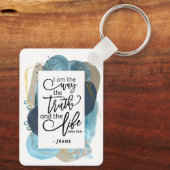 ヨハネ 14:6 わたしは道であり、真理であり、命である - クリスチャン聖書 キーホルダー (裏面)