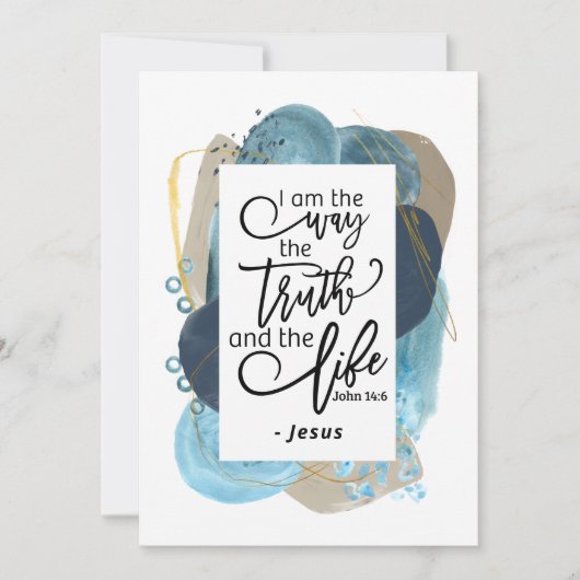 ヨハネ 14:6 わたしは道である クリスチャン聖書の名言カード (正面)