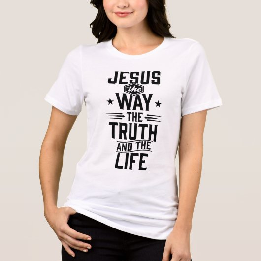 ヨハネ 14:6 トライブレンドTシャツ (正面)