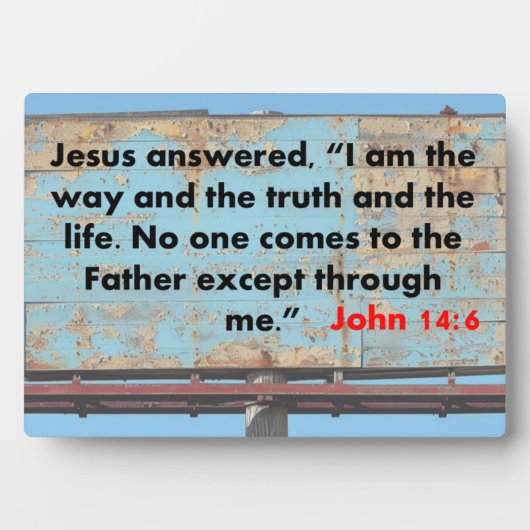 ヨハネ 14:6 フォトプラーク (正面)