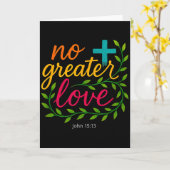 ヨハネ 15_13 愛より大きな愛 キリスト教 アート メンズ アンド  カード (黄色い花)