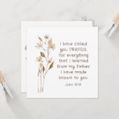 ヨハネ 15:15 私はあなたたちを友と呼ぶ 聖書の言葉 カード (正面/裏面インサイチュ)