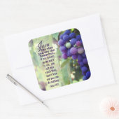 ヨハネ 15:5 わたしはぶどうの木、あなたたちは枝である 聖書 スクエアシール (封筒)