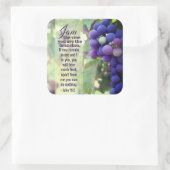 ヨハネ 15:5 わたしはぶどうの木、あなたたちは枝である 聖書 スクエアシール (バッグ)