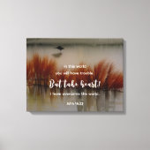 ヨハネ 16:33 勝利の聖書の言葉 クリスチャン キャンバスプリント (正面)