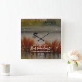 ヨハネ 16:33 勝利の聖書の言葉 クリスチャン スクエア壁時計 (ホーム)