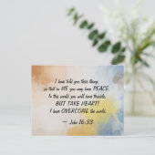 ヨハネ 16:33 私は世界に勝利した! ポストカード (スタンド正面)