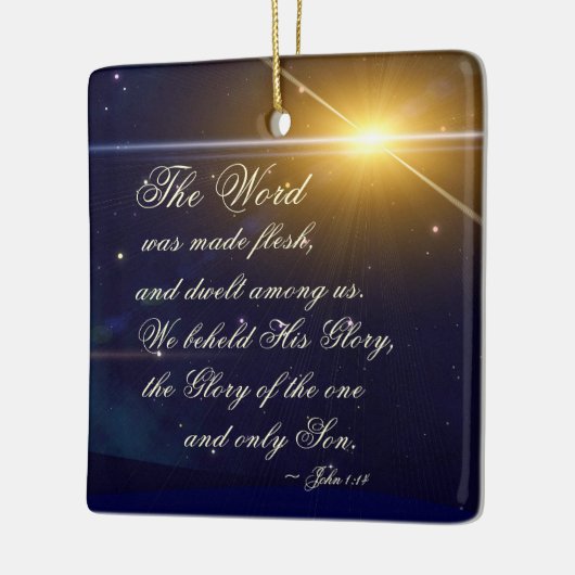 ヨハネ 1:14 言葉は肉となり、 セラミックオーナメント (左)